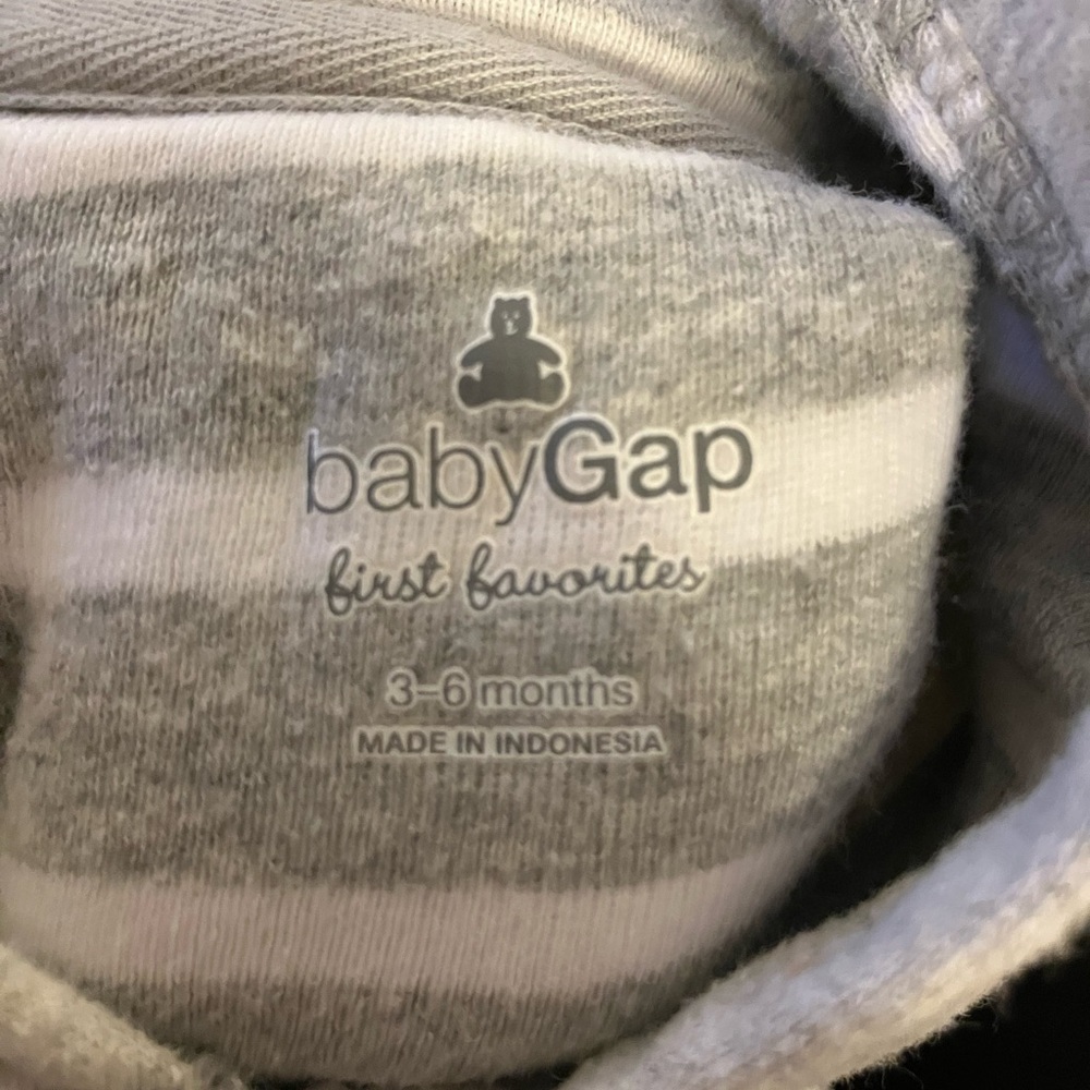Gray baby onesie hoodie